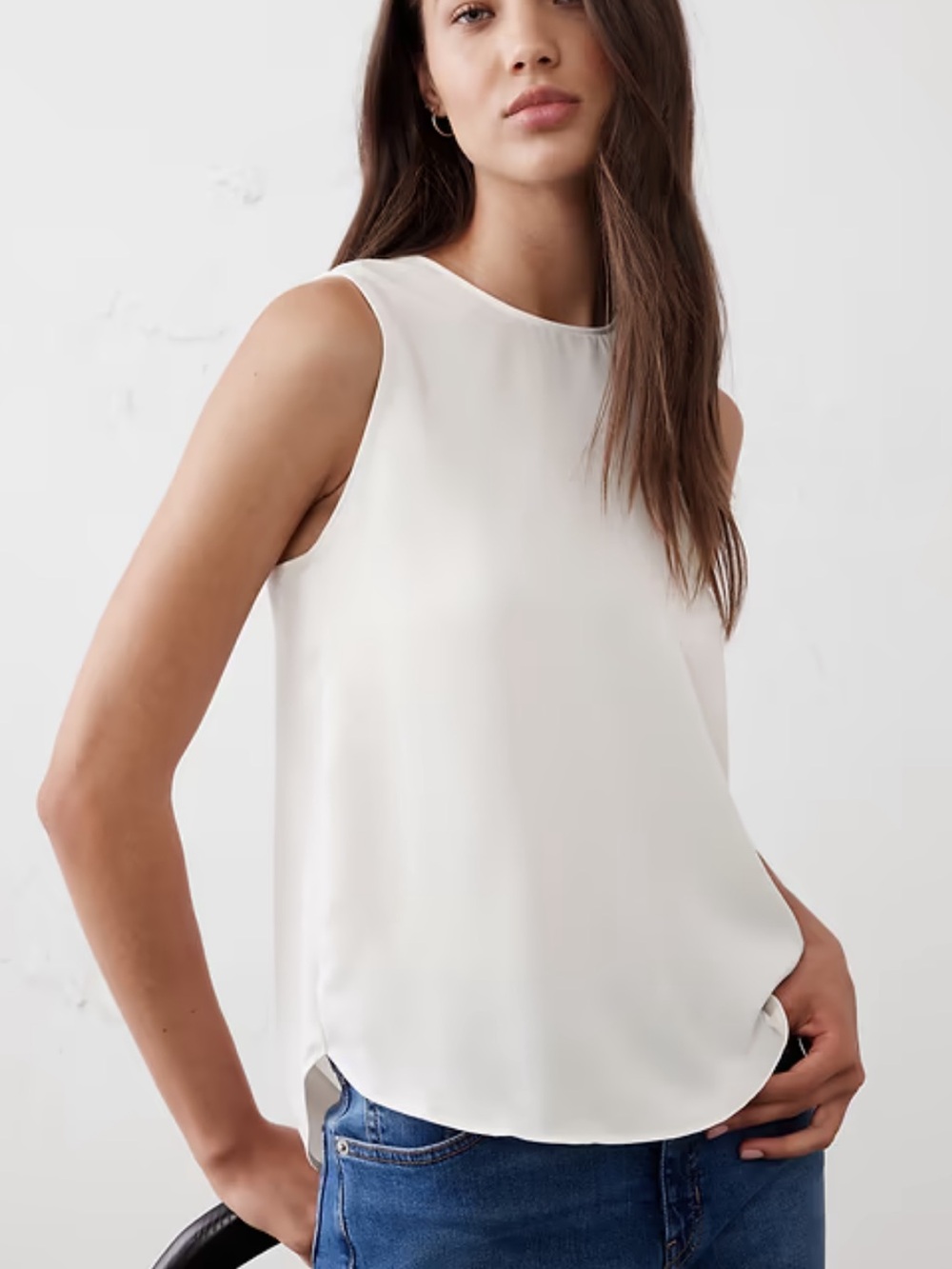 Banana Republic Crew Shell Top - Snow Day